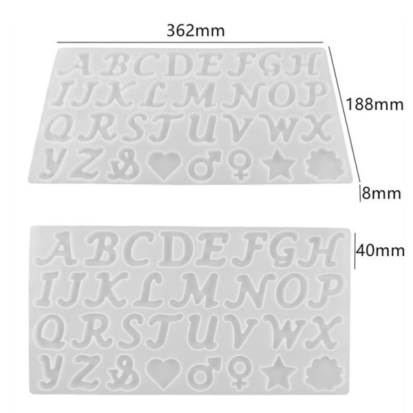 DIY Crystal Resin Epoxy Keychain Silicone Mirror Mold - Image 2