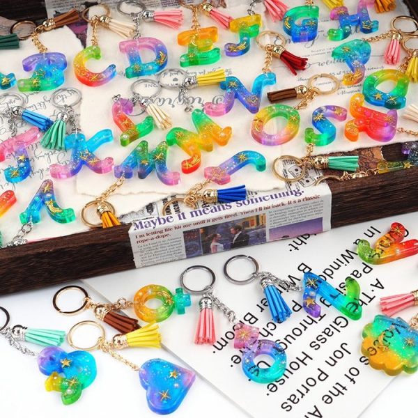 DIY Crystal Resin Epoxy Keychain Silicone Mirror Mold - Image 4