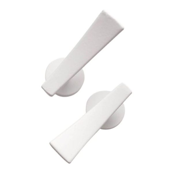 1pair Thickened Flat Hook Door Handle Hook Free Punch Free Installation Curtain Wall Hook (White)
