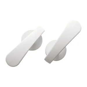 1pair Thickened Curved Hook Flat Hook Door Handle Hook Free Punch Free Installation Curtain Wall Hook (White)