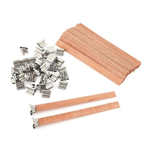 DIY Aromatherapy Wood Wax Wick Log Wick with Base - Image 5