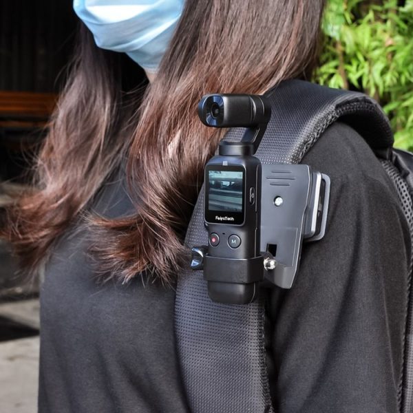 DJI OSMO Feiyu Pocket STARTRC Camera Body Expansion Accessories Bracket Backpack Clip Set (Black) - Image 13
