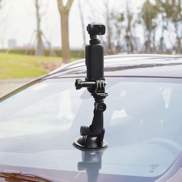 DJI OSMO Feiyu Pocket STARTRC Pocket Camera Body Expansion Accessories Glass Car Suction Cup Holder (Black) - Image 10