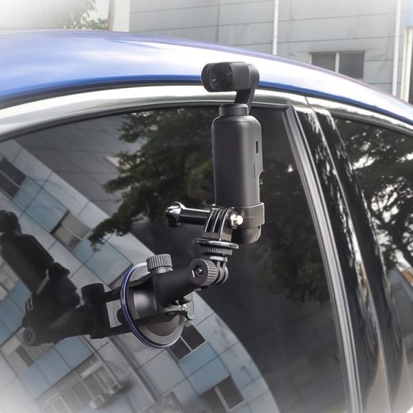 DJI OSMO Feiyu Pocket STARTRC Pocket Camera Body Expansion Accessories Glass Car Suction Cup Holder (Black) - Image 12
