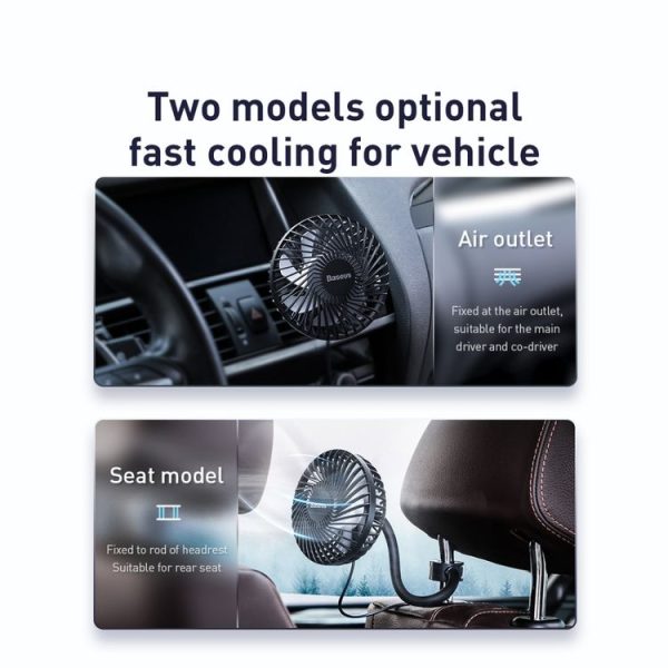 Baseus Departure Portable Car Seat Electric Cooling Fan - Image 4