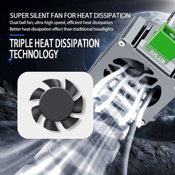 P15 1 Pair D2S / D2R DC10-32V / 35W / 6000K / 4000LM IP68 Waterproof Car LED Headlight - Image 4