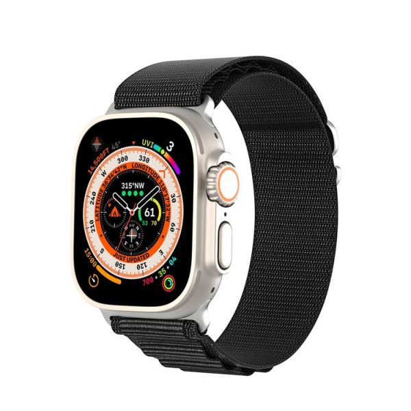 Apple Watch Ultra 49mm DUX DUCIS GS Series Nylon Loop Watch Band (Black)