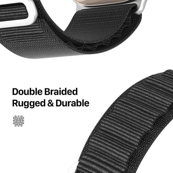 Apple Watch Ultra 49mm DUX DUCIS GS Series Nylon Loop Watch Band (Black) - Image 4