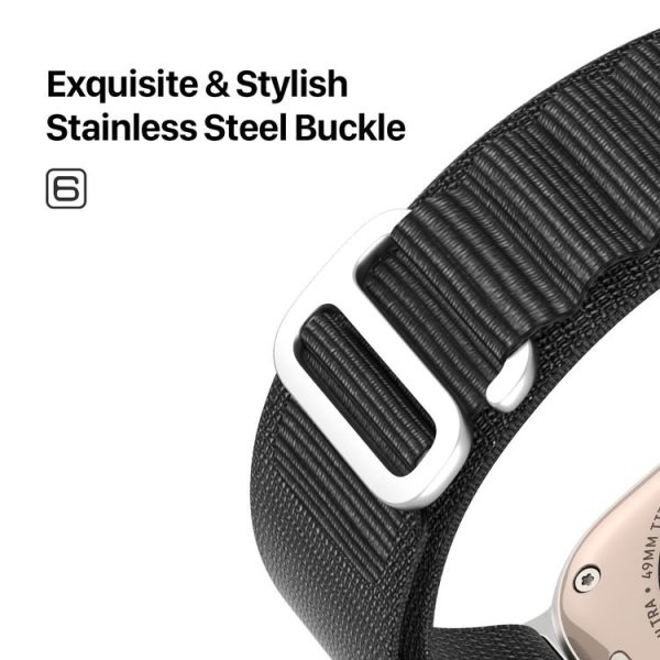 Apple Watch Ultra 49mm DUX DUCIS GS Series Nylon Loop Watch Band (Black) - Image 5