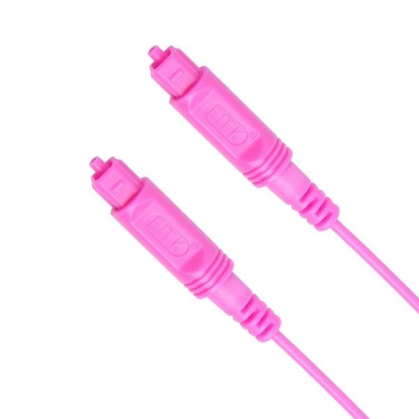 2m EMK OD2.2mm Digital Audio Optical Fiber Cable Plastic Speaker Balance Cable (Pink) - Image 2