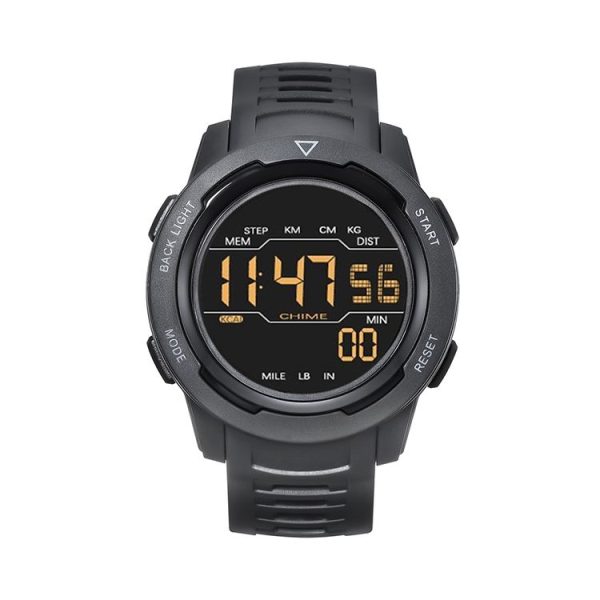 SPOVAN P100 LED Luminous Pedometer Multifunctional Sports Electronic Watch (Black) - Image 2