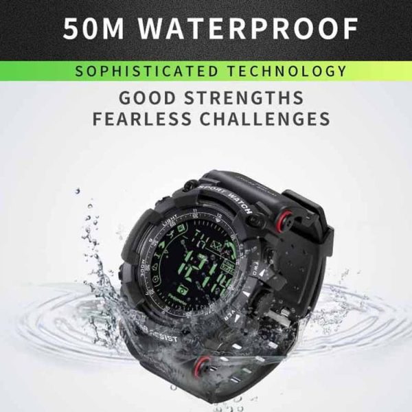 SPOVAN PR2 Men Multifunctional Waterproof Bluetooth Smart Electronic Watch (Black) - Image 6