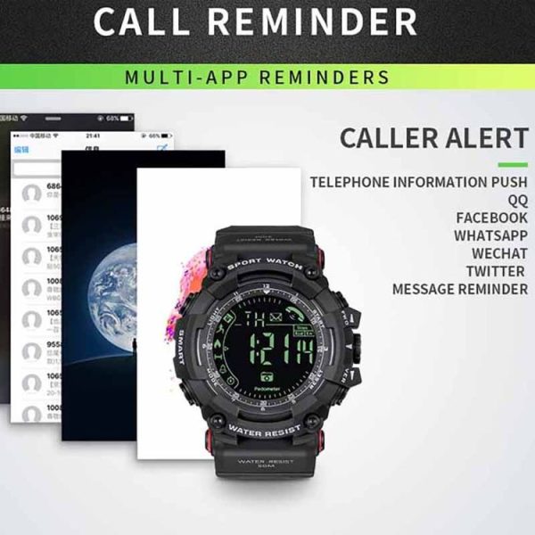 SPOVAN PR2 Men Multifunctional Waterproof Bluetooth Smart Electronic Watch (Black) - Image 8