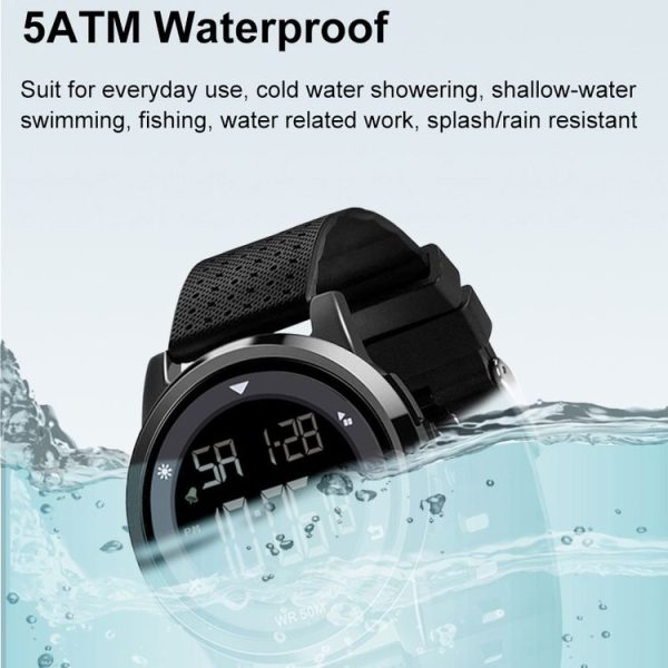 SPOVAN S100 Men Outdoor Multifunctional Waterproof Electronic Watch (Black) - Image 6