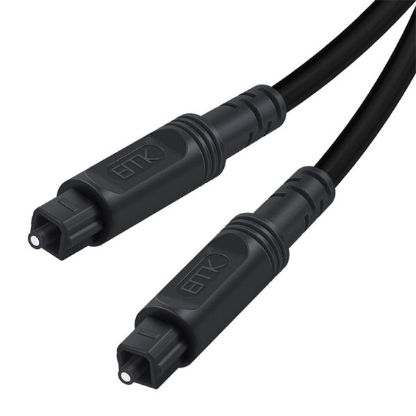 1.5m EMK OD4.0mm Square Port to Square Port Digital Audio Speaker Optical Fiber Connecting Cable (Black)