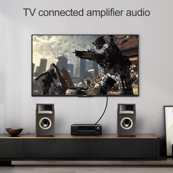 1.5m EMK OD4.0mm Square Port to Square Port Digital Audio Speaker Optical Fiber Connecting Cable (Black) - Image 11