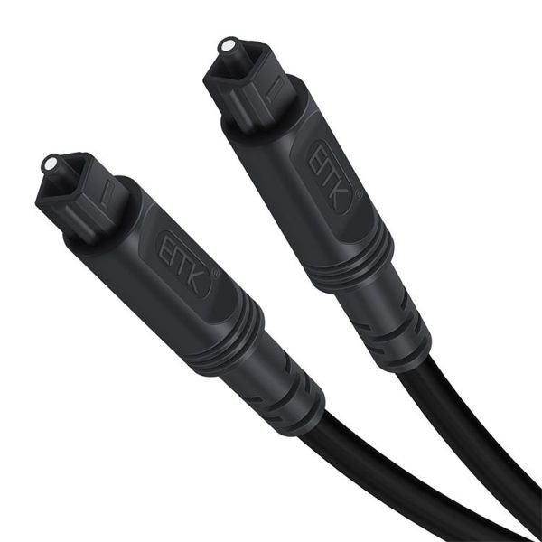 1.5m EMK OD4.0mm Square Port to Square Port Digital Audio Speaker Optical Fiber Connecting Cable (Black) - Image 2