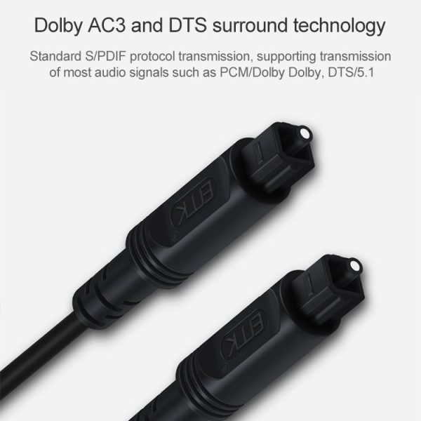 1.5m EMK OD4.0mm Square Port to Square Port Digital Audio Speaker Optical Fiber Connecting Cable (Black) - Image 4