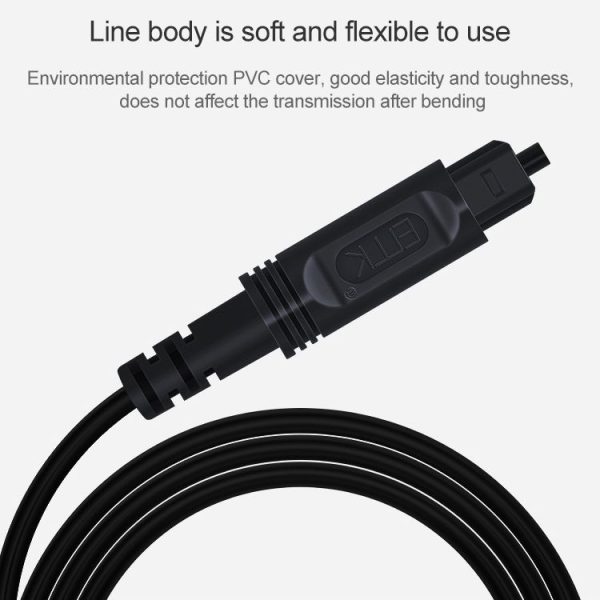 1.5m EMK OD4.0mm Square Port to Square Port Digital Audio Speaker Optical Fiber Connecting Cable (Black) - Image 7