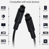 2m EMK OD4.0mm Square Port to Square Port Digital Audio Speaker Optical Fiber Connecting Cable (Black) - Image 3
