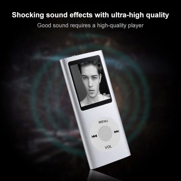 1.8 inch TFT Screen Metal MP4 Player With 8G TF Card+Earphone+Cable (Black) - Image 4