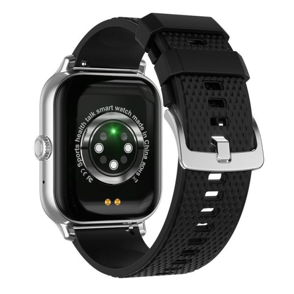 F12 2.02 inch Curved Screen Smart Watch Supports Voice Call / Blood Sugar Detection (Silver + Black) - Image 3