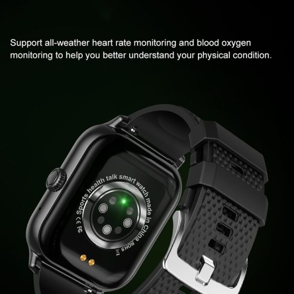 F12 2.02 inch Curved Screen Smart Watch Supports Voice Call / Blood Sugar Detection (Silver + Black) - Image 6