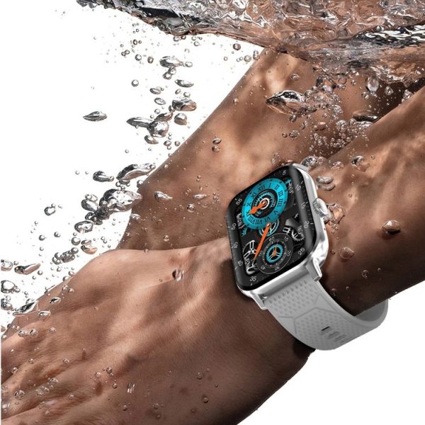 F12 2.02 inch Curved Screen Smart Watch Supports Voice Call / Blood Sugar Detection (Silver + Black) - Image 8