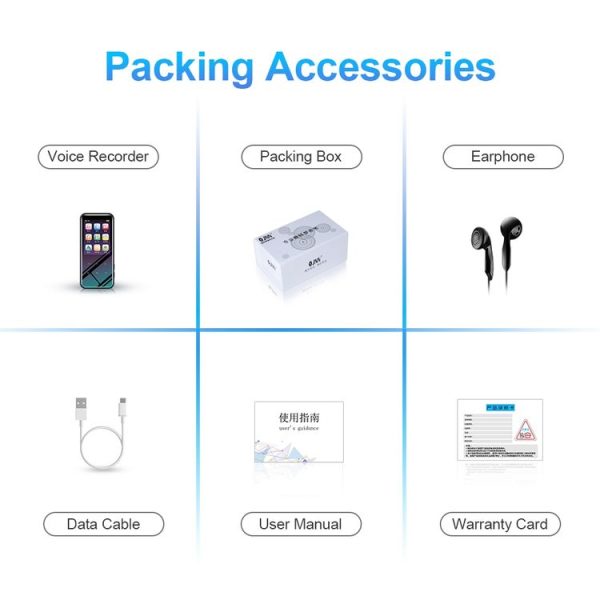 8GB M15 Multi-function Smart Voice Recorder MP3 Hifi Sound Music Player Walkman, Bluetooth Version - Image 13