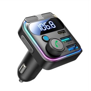 JOYROOM JR-CCB01 48W Dual-Mic Car Wireless FM Transmitter (Black)