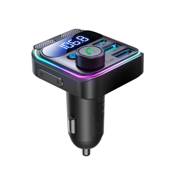 JOYROOM JR-CCB01 48W Dual-Mic Car Wireless FM Transmitter (Black) - Image 3