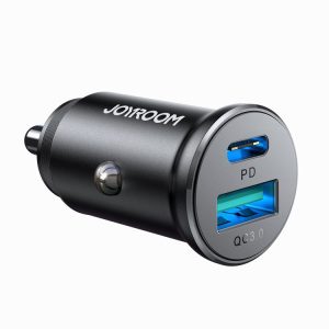 JOYROOM JR-CCN05 30W PD+QC3.0 Mini Metal Car Charger (Black)