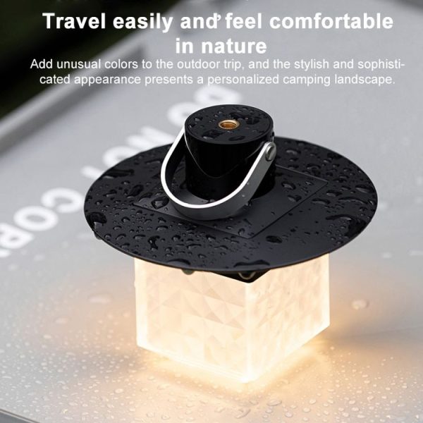 Outdoor Portable LED Camping Light Rechargeable Emergency Light (Black) - Image 3