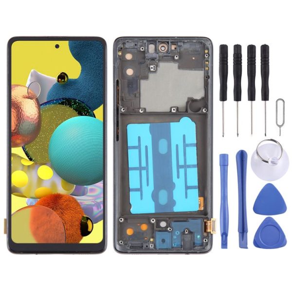 Samsung Galaxy A51 5G SM-A516B TFT LCD Screen Digitizer Full Assembly with Frame, Not Supporting Fingerprint Identification