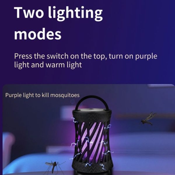 Household UV Light Touch Mosquito Repellent Lamp, Plug-in (Black) - Image 3