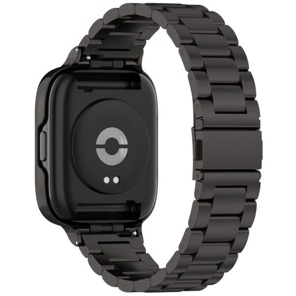 Redmi Watch 3 Lite / Watch 3 Active 2 in 1 Three-bead Metal Watch Band with Watch Frame (Black) - Image 2