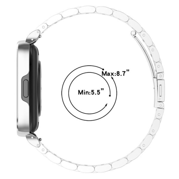 Redmi Watch 3 Lite / Watch 3 Active 2 in 1 Three-bead Metal Watch Band with Watch Frame (Black) - Image 7