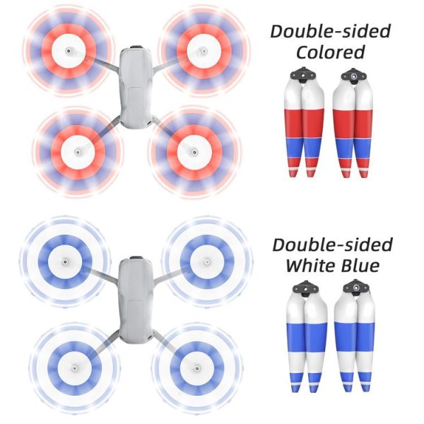 DJI Air 3 Sunnylife 8747F Low Noise Quick-release Propellers, Style: 1 Pair Orange Tip - Image 7