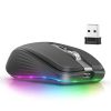 HXSJ M303 2400DPI Dual Mode 2.4GHz + Bluetooth 5.1 Wireless Mouse (Black) - Image 2