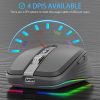 HXSJ M303 2400DPI Dual Mode 2.4GHz + Bluetooth 5.1 Wireless Mouse (Black) - Image 3