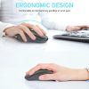 HXSJ M303 2400DPI Dual Mode 2.4GHz + Bluetooth 5.1 Wireless Mouse (Black) - Image 5