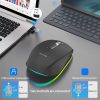 HXSJ M303 2400DPI Dual Mode 2.4GHz + Bluetooth 5.1 Wireless Mouse (Black) - Image 8