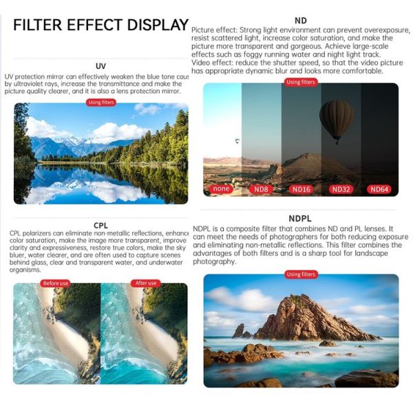 DJI Air 3 JSR KB Series Drone Lens Filter, Filter: MCUV - Image 9
