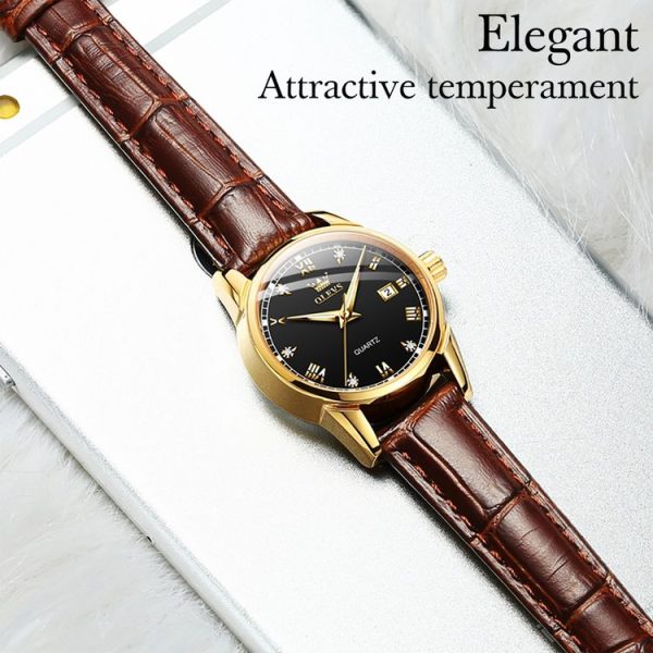 OLEVS 6896 Women Multifunctional Luminous Waterproof Quartz Watch (Black) - Image 8