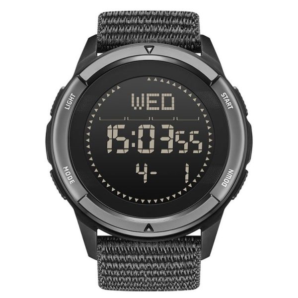 NORTH EDGE ALPS Outdoor Waterproof Men Carbon Fiber Digital Nylon Strap Smart Sports Watch (Black) - Image 2