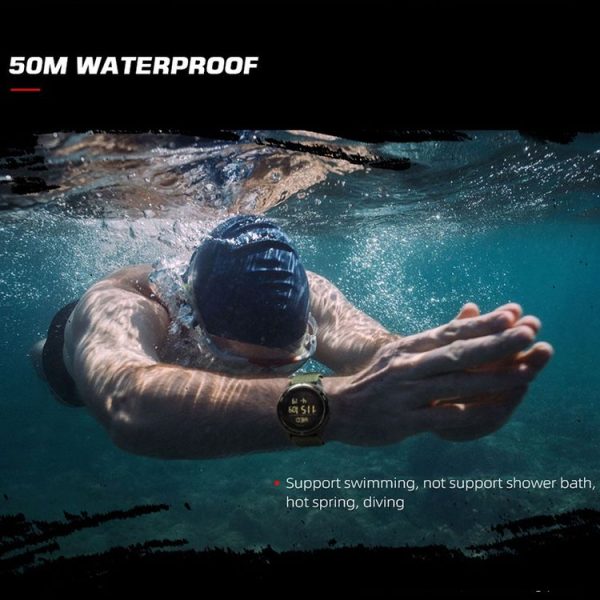 NORTH EDGE ALPS Outdoor Waterproof Men Carbon Fiber Digital Nylon Strap Smart Sports Watch (Black) - Image 5