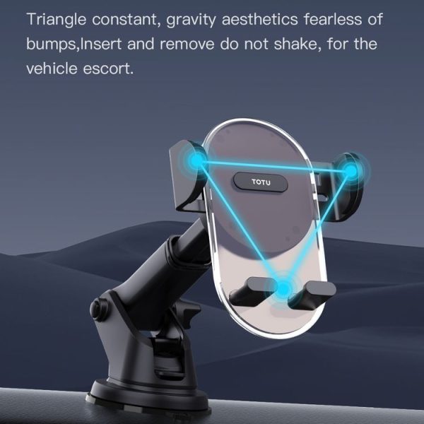 TOTU DCTS-019 Ming Series Car Holder, Suction Cup Version (Translucent Black) - Image 6
