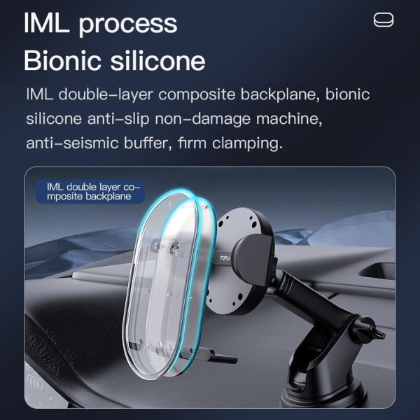 TOTU DCTS-019 Ming Series Car Holder, Suction Cup Version (Translucent Black) - Image 7
