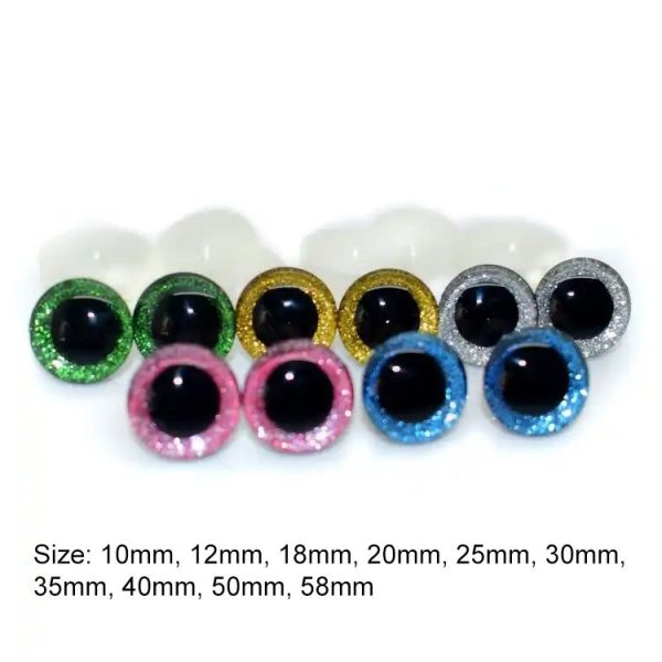 100pcs Resin Three-dimensional Animal Artificial Eye Plastic Plush Toy Accessories, Size: 10mm (Colors Shipped Randomly) - Image 4