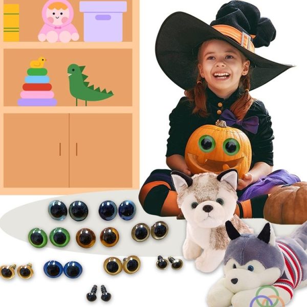 100pcs Resin Three-dimensional Animal Artificial Eye Plastic Plush Toy Accessories, Size: 10mm (Colors Shipped Randomly) - Image 5